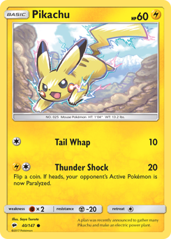 Pokemon Burning Shadows Pikachu - 40