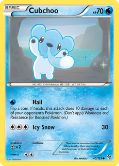 Pokemon Plasma Storm Cubchoo - 40
