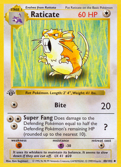 Pokemon Base Raticate - 40