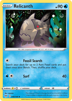 Pokemon Darkness Ablaze Relicanth - 40