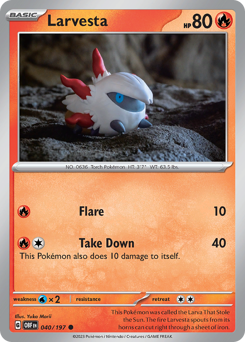 Pokemon Obsidian Flames Larvesta - 40