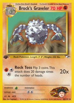 Pokemon Gym Heroes Brock's Graveler - 40