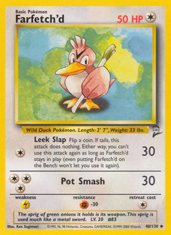 Pokemon Base Set 2 Farfetch'd - 40