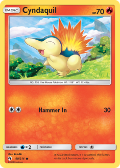 Pokemon Lost Thunder Cyndaquil - 40