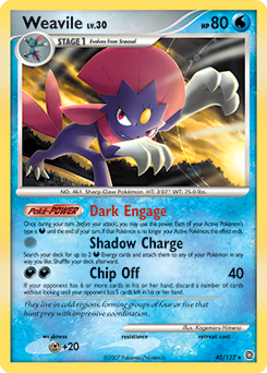 Pokemon Secret Wonders Weavile - 40