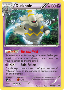 Pokemon Flashfire Dusknoir - 40