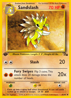 Pokemon Fossil Sandslash - 41