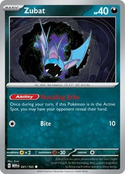 Pokemon 151 Zubat - 41
