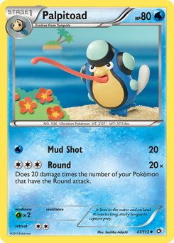 Pokemon Legendary Treasures Palpitoad - 41