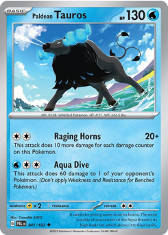 Pokemon Paldea Evolved Paldean Tauros - 41