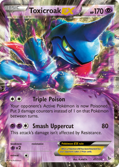 Pokemon Flashfire Toxicroak-EX - 41