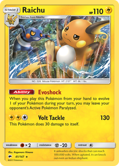 Pokemon Burning Shadows Raichu - 41