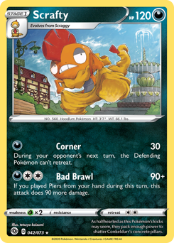 Pokemon Champion's Path Scrafty - 42