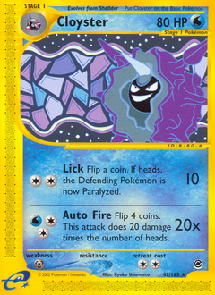Pokemon Expedition Base Set Cloyster - 42