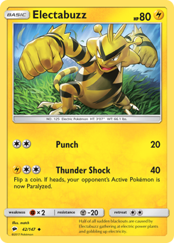 Pokemon Burning Shadows Electabuzz - 42