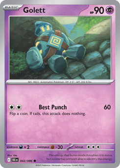 Pokemon Black Bolt Golett - 42