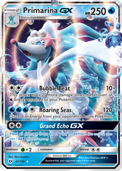 Pokemon Sun & Moon Primarina-GX - 42