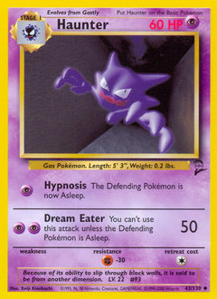 Pokemon Base Set 2 Haunter - 43