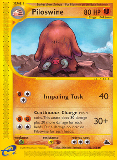 Pokemon Skyridge Piloswine - 43