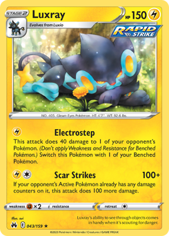 Pokemon Crown Zenith Luxray - 43