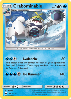 Pokemon Sun & Moon Crabominable - 43