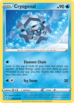 Pokemon Evolving Skies Cryogonal - 43