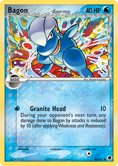 Pokemon Dragon Frontiers Bagon δ - 43