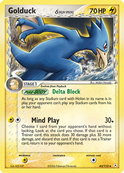 Pokemon Holon Phantoms Golduck δ - 43