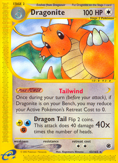Pokemon Expedition Base Set Dragonite - 43