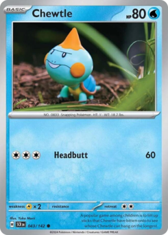Pokemon Stellar Crown Chewtle - 43