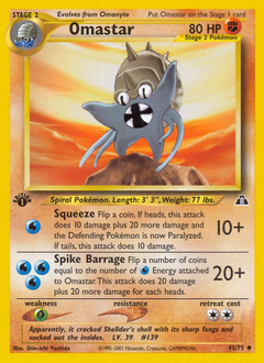 Pokemon Neo Discovery Omastar - 43