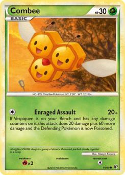 Pokemon HS—Undaunted Combee - 44