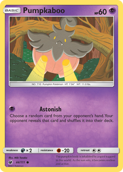 Pokemon Crimson Invasion Pumpkaboo - 44