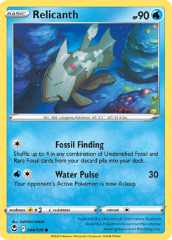 Pokemon Silver Tempest Relicanth - 44