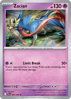 Pokemon Phantasmal Flames Zacian - 45