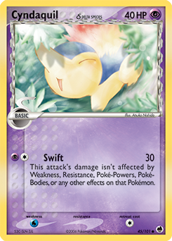 Pokemon Dragon Frontiers Cyndaquil δ - 45