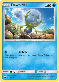 Pokemon Sun & Moon Dewpider - 45