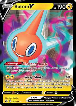 Pokemon Crown Zenith Rotom V - 45