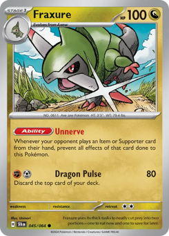 Pokemon Shrouded Fable Fraxure - 45