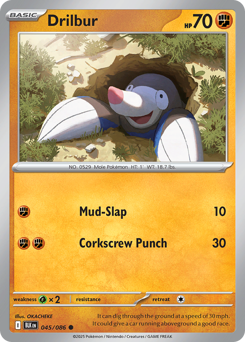 Pokemon Black Bolt Drilbur - 45