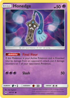 Pokemon Forbidden Light Honedge - 46