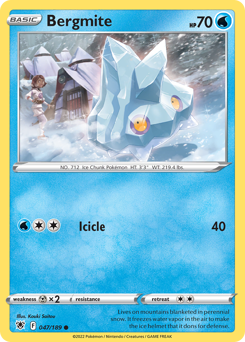 Pokemon Astral Radiance Bergmite - 47