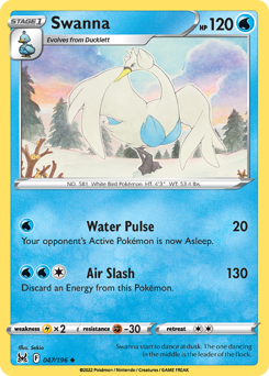 Pokemon Lost Origin Swanna - 47