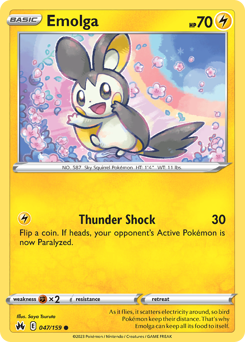 Pokemon Crown Zenith Emolga - 47
