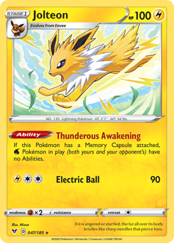 Pokemon Vivid Voltage Jolteon - 47