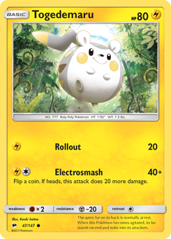 Pokemon Burning Shadows Togedemaru - 47