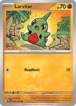 Pokemon Prismatic Evolutions Larvitar - 47