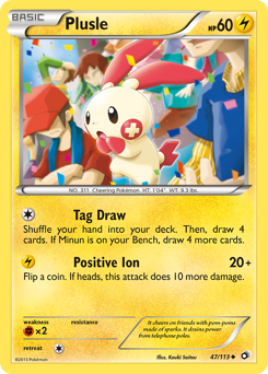 Pokemon Legendary Treasures Plusle - 47