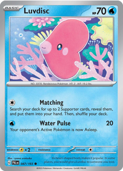 Pokemon Paldea Evolved Luvdisc - 47