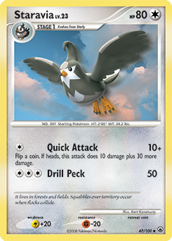 Pokemon Majestic Dawn Staravia - 47